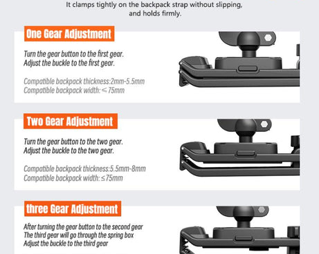 STARTRC Magnetic  Backpack Clip Mount for DJI Osmo 360 / GoPro Action Cameras, Magnetic Backpack Clip