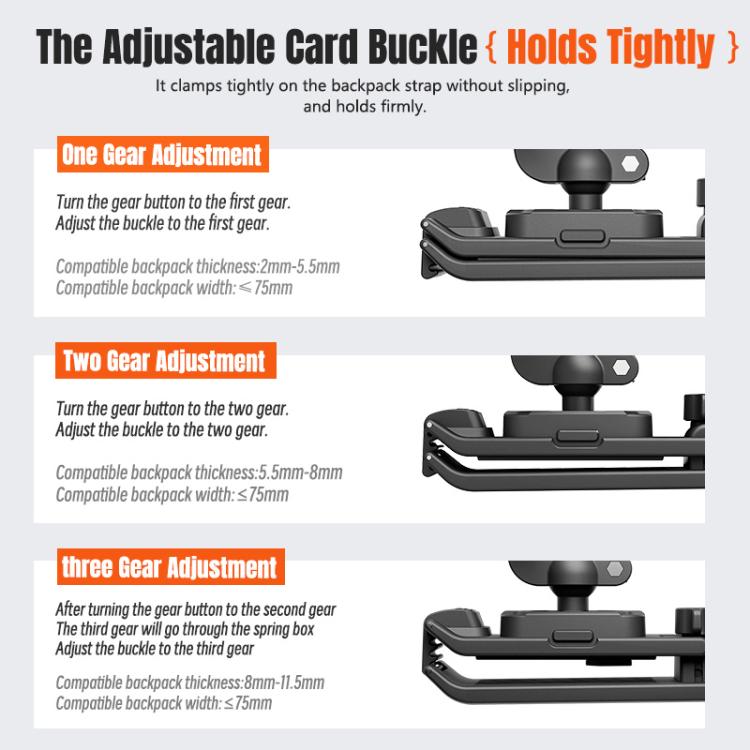 STARTRC Magnetic  Backpack Clip Mount for DJI Osmo 360 / GoPro Action Cameras, Magnetic Backpack Clip