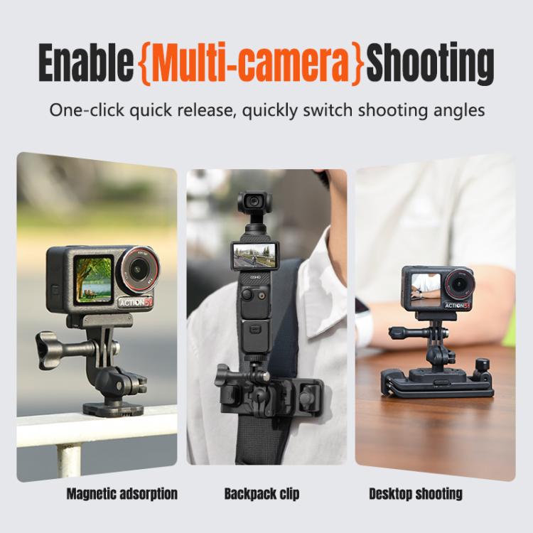 STARTRC Magnetic  Backpack Clip Mount for DJI Osmo 360 / GoPro Action Cameras, Magnetic Backpack Clip