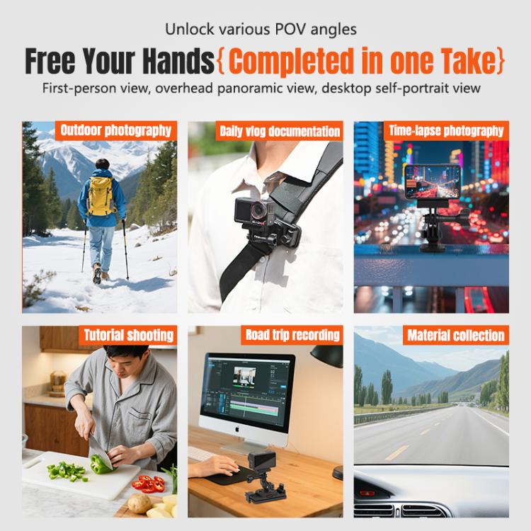 STARTRC Magnetic  Backpack Clip Mount for DJI Osmo 360 / GoPro Action Cameras, Magnetic Backpack Clip