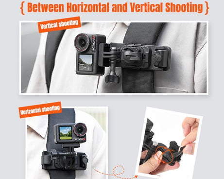 STARTRC Magnetic  Backpack Clip Mount for DJI Osmo 360 / GoPro Action Cameras, Magnetic Backpack Clip