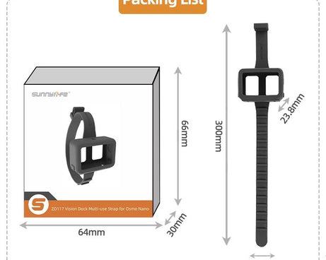 For DJI Osmo Nano Sunnylife Vision Dock Strap Wristband Expansion Band Silicone Protective Cover Bicycle Strap Cat Collar, For DJI Osmo Nano Vision Dock Cover