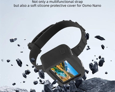 For DJI Osmo Nano Sunnylife Vision Dock Strap Wristband Expansion Band Silicone Protective Cover Bicycle Strap Cat Collar, For DJI Osmo Nano Vision Dock Cover