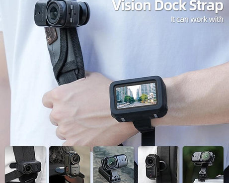 For DJI Osmo Nano Sunnylife Vision Dock Strap Wristband Expansion Band Silicone Protective Cover Bicycle Strap Cat Collar, For DJI Osmo Nano Vision Dock Cover