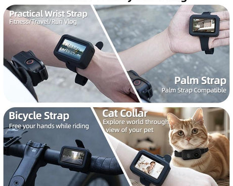 For DJI Osmo Nano Sunnylife Vision Dock Strap Wristband Expansion Band Silicone Protective Cover Bicycle Strap Cat Collar, For DJI Osmo Nano Vision Dock Cover