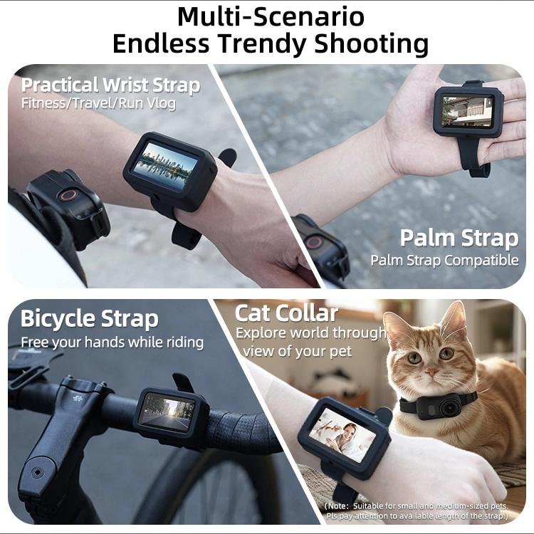 For DJI Osmo Nano Sunnylife Vision Dock Strap Wristband Expansion Band Silicone Protective Cover Bicycle Strap Cat Collar, For DJI Osmo Nano Vision Dock Cover