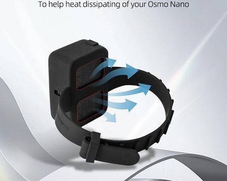 For DJI Osmo Nano Sunnylife Vision Dock Strap Wristband Expansion Band Silicone Protective Cover Bicycle Strap Cat Collar, For DJI Osmo Nano Vision Dock Cover