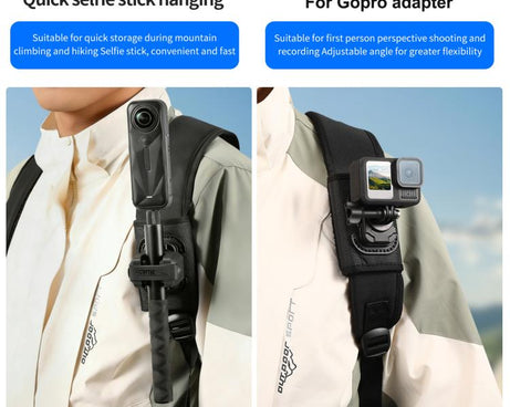 STARTRC Hook And Loop Fastener Selfie Stick Quick-Release Mount, Hook And Loop Mount