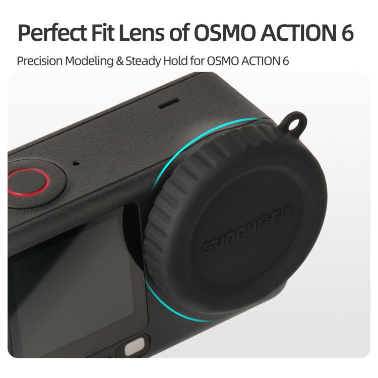 For DJI Osmo Action 6 Sunnylife Silicone Scratch-Proof Camera Lens Protective Cover, For DJI Osmo Action 6