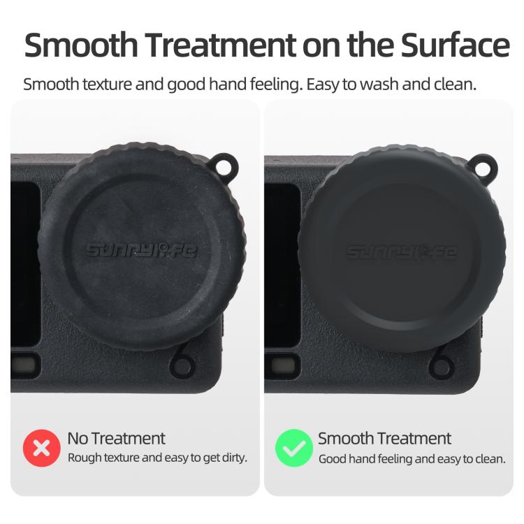 For DJI Osmo Action 6 Sunnylife Silicone Scratch-Proof Camera Lens Protective Cover, For DJI Osmo Action 6