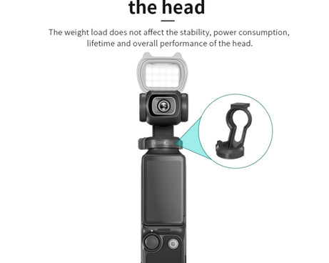 For DJI Pocket 3 STARTRC Cat-ears Magnetic Fill Light  with Holder Clip Kit