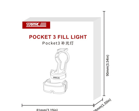 For DJI Pocket 3 STARTRC Cat-ears Magnetic Fill Light  with Holder Clip Kit