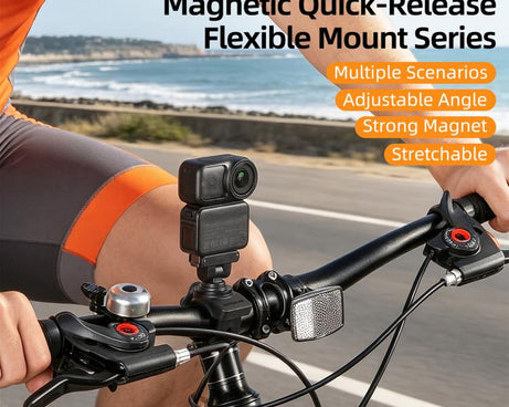 Sunnylife Magnetic Quick-Release Flexible Mount Series 360 Strap Wrap Band Mount Bike Tube Clip Holder For DJI Osmo Nano / Action 6, For DJI Osmo Nano / Action 6
