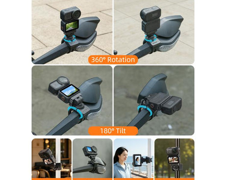 Sunnylife Magnetic Quick-Release Flexible Mount Series 360 Strap Wrap Band Mount Bike Tube Clip Holder For DJI Osmo Nano / Action 6, For DJI Osmo Nano / Action 6
