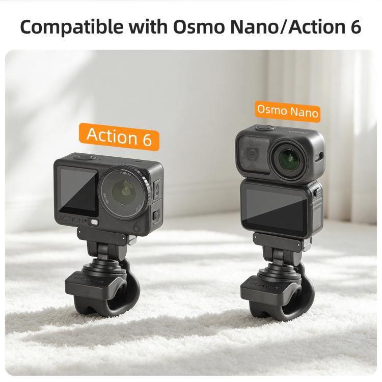 Sunnylife Magnetic Quick-Release Flexible Mount Series 360 Strap Wrap Band Mount Bike Tube Clip Holder For DJI Osmo Nano / Action 6, For DJI Osmo Nano / Action 6