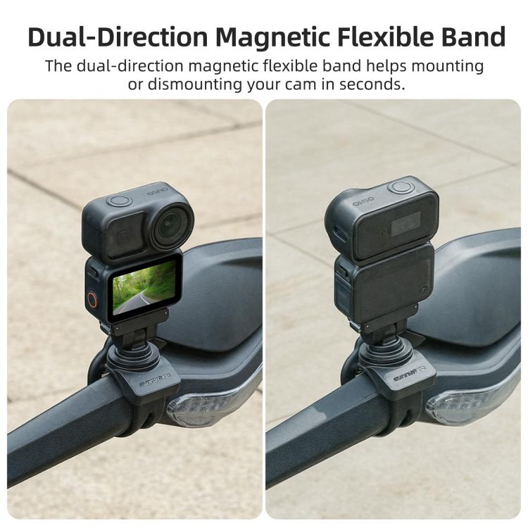 Sunnylife Magnetic Quick-Release Flexible Mount Series 360 Strap Wrap Band Mount Bike Tube Clip Holder For DJI Osmo Nano / Action 6, For DJI Osmo Nano / Action 6