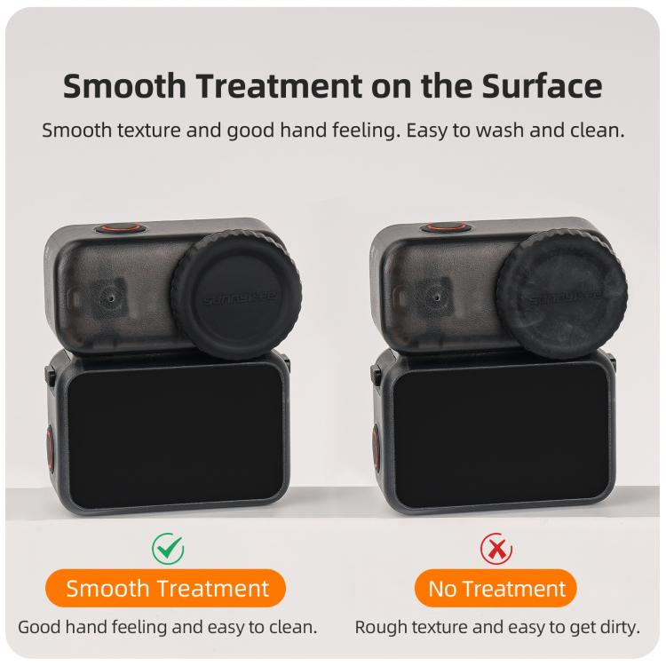 For DJI Osmo 360 Sunnylife Silicone Lens Cover Scratch-Proof Camera Cover Protector Protective Lens Guard Protector