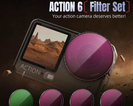 For DJI Osmo Action 6 STARTRC 4 in 1 CPL ND8 ND16 ND32 Camera Lens Filter, For DJI Osmo Action 6