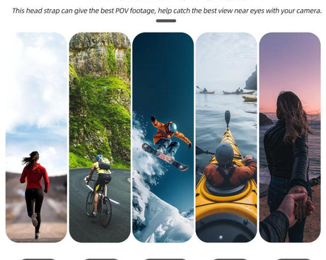 For DJI Osmo Nano Sunnylife 360 Rotation Vertical-Horizontal Head Strap with Adapter Adjustable Head Lanyard Braided Safe Rope