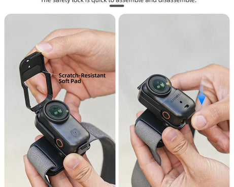 For DJI Osmo Nano Sunnylife 360 Rotation Vertical-Horizontal Head Strap with Adapter Adjustable Head Lanyard Braided Safe Rope