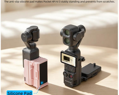 For DJI Osmo Pocket 4P / 4 Sunnylife Handheld Magnetic Mount with Filter Box Tabletop Base Bracket Angles Adjustable Holder, OP4-ZJ185
