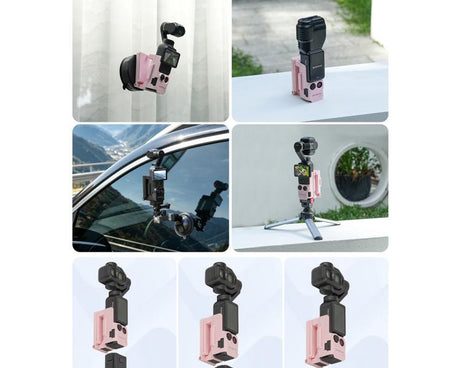 For DJI Osmo Pocket 4P / 4 Sunnylife Handheld Magnetic Mount with Filter Box Tabletop Base Bracket Angles Adjustable Holder, OP4-ZJ185