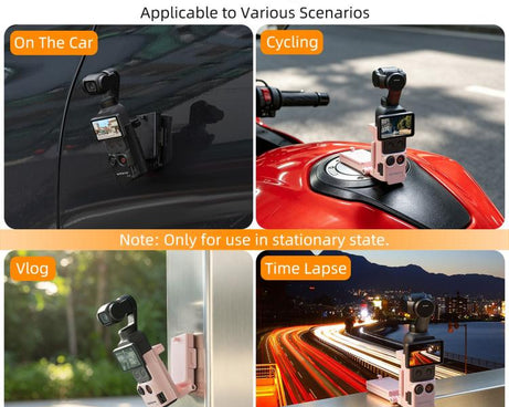 For DJI Osmo Pocket 4P / 4 Sunnylife Handheld Magnetic Mount with Filter Box Tabletop Base Bracket Angles Adjustable Holder, OP4-ZJ185