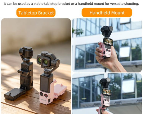 For DJI Osmo Pocket 4P / 4 Sunnylife Handheld Magnetic Mount with Filter Box Tabletop Base Bracket Angles Adjustable Holder, OP4-ZJ185