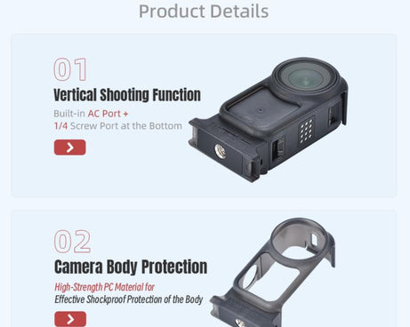 For DJI Osmo Nano STARTRC Vertical-Horizontal Protective Frame Adapter Mount