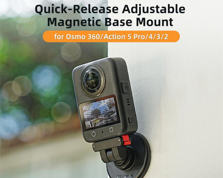 Sunnylife Quick-Release Magnetic Base Mount 1/4 180 Tilt Adjustable Tabletop Base Bracket For DJI Osmo 360 / Action 5 Pro / 4 / 3 / 2, DZ-140 For DJI Osmo 360 / Action 5 Pro
