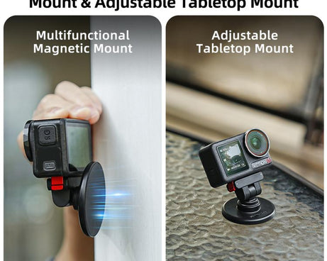 Sunnylife Quick-Release Magnetic Base Mount 1/4 180 Tilt Adjustable Tabletop Base Bracket For DJI Osmo 360 / Action 5 Pro / 4 / 3 / 2, DZ-140 For DJI Osmo 360 / Action 5 Pro