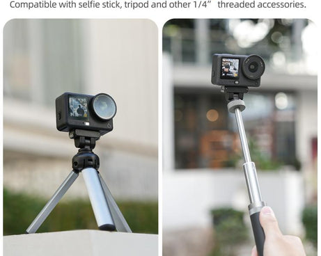 Sunnylife Quick-Release Dual-Direction Magnetic Base Mount 1/4 180 Tilt Adjustable Tabletop Base Bracket For DJI Osmo Nano / Action 6, DZ-141 For DJI Osmo Nano / Action 6