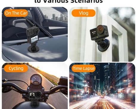 Sunnylife Quick-Release Dual-Direction Magnetic Base Mount 1/4 180 Tilt Adjustable Tabletop Base Bracket For DJI Osmo Nano / Action 6, DZ-141 For DJI Osmo Nano / Action 6