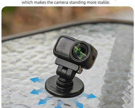 Sunnylife Quick-Release Dual-Direction Magnetic Base Mount 1/4 180 Tilt Adjustable Tabletop Base Bracket For DJI Osmo Nano / Action 6, DZ-141 For DJI Osmo Nano / Action 6