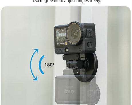 Sunnylife Quick-Release Dual-Direction Magnetic Base Mount 1/4 180 Tilt Adjustable Tabletop Base Bracket For DJI Osmo Nano / Action 6, DZ-141 For DJI Osmo Nano / Action 6