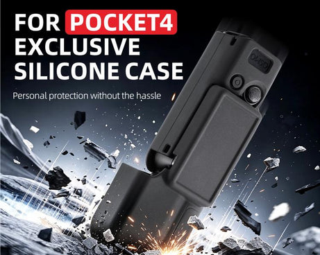 For DJI Osmo Pocket 4 STARTRC 2 in 1 Body Gimbal Lens Silicone Case