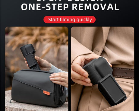 For DJI Osmo Pocket 4 STARTRC 2 in 1 Body Gimbal Lens Silicone Case