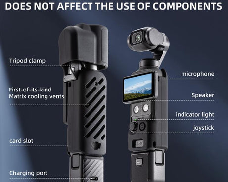 For DJI Osmo Pocket 4 STARTRC 2 in 1 Body Gimbal Lens Silicone Case