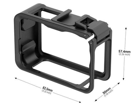 For DJI Osmo Action 6 STARTRC Plastic Cage Vertical-Horizontal Expansion Adapter Frame with Cold Shoe, For DJI Osmo Action 6 Plastic Cage