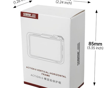 For DJI Osmo Action 6 STARTRC Plastic Cage Vertical-Horizontal Expansion Adapter Frame with Cold Shoe, For DJI Osmo Action 6 Plastic Cage