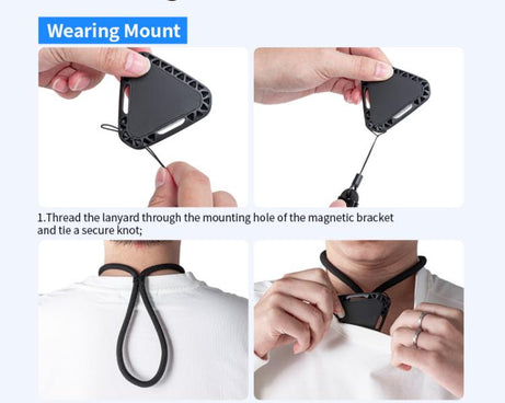 STARTRC Action Camera Magnetic Neck Mount Holder Vlog POV Neck Strap