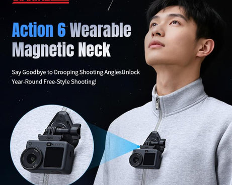 STARTRC Action Camera Magnetic Neck Mount Holder Vlog POV Neck Strap