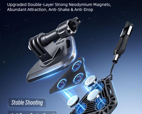 STARTRC Action Camera Magnetic Neck Mount Holder Vlog POV Neck Strap