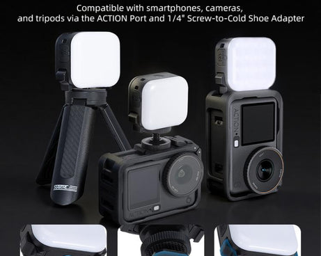 For DJI Osmo Pocket 3 STARTRC Cat Ears Magnetic Three Colors LED Fill Light with Fixed Clamp