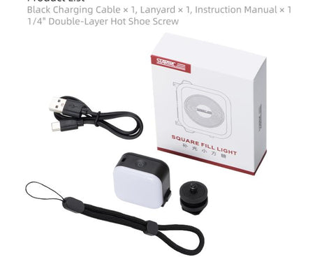 For DJI Osmo Pocket 3 STARTRC Cat Ears Magnetic Three Colors LED Fill Light with Fixed Clamp