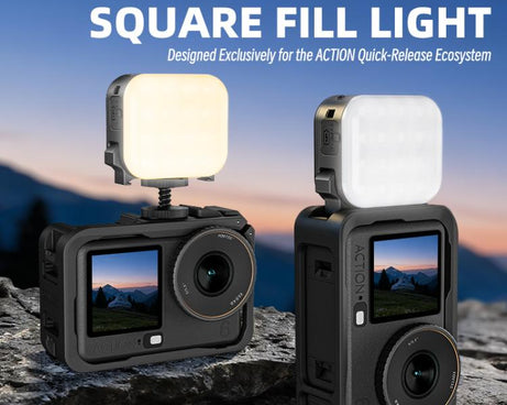 For DJI Osmo Pocket 3 STARTRC Cat Ears Magnetic Three Colors LED Fill Light with Fixed Clamp