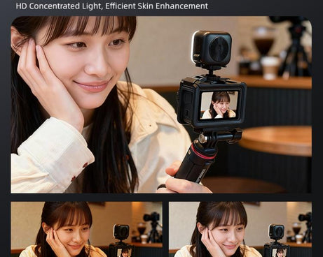 For DJI Osmo Pocket 3 STARTRC Cat Ears Magnetic Three Colors LED Fill Light with Fixed Clamp
