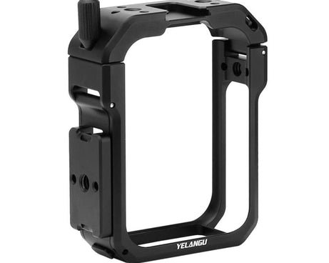 For DJI Osmo 360 YELANGU Metal Protective Cage Expansion Frame with Horizontal Mount Base, Cage with Horizontal Mount Base