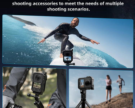 For DJI Osmo 360 YELANGU Metal Protective Cage Expansion Frame with Horizontal Mount Base, Cage with Horizontal Mount Base
