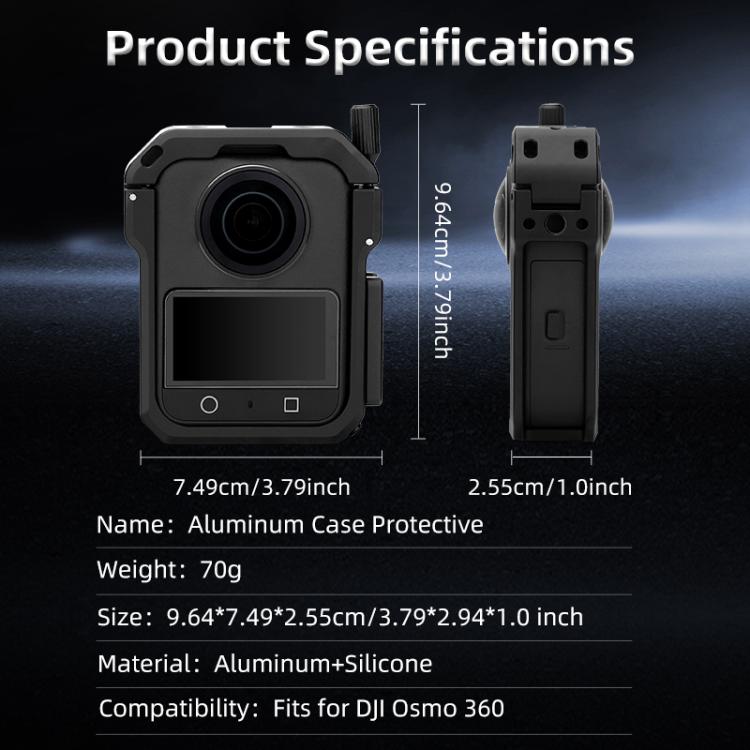 For DJI Osmo 360 YELANGU Metal Protective Cage Expansion Frame, Cage